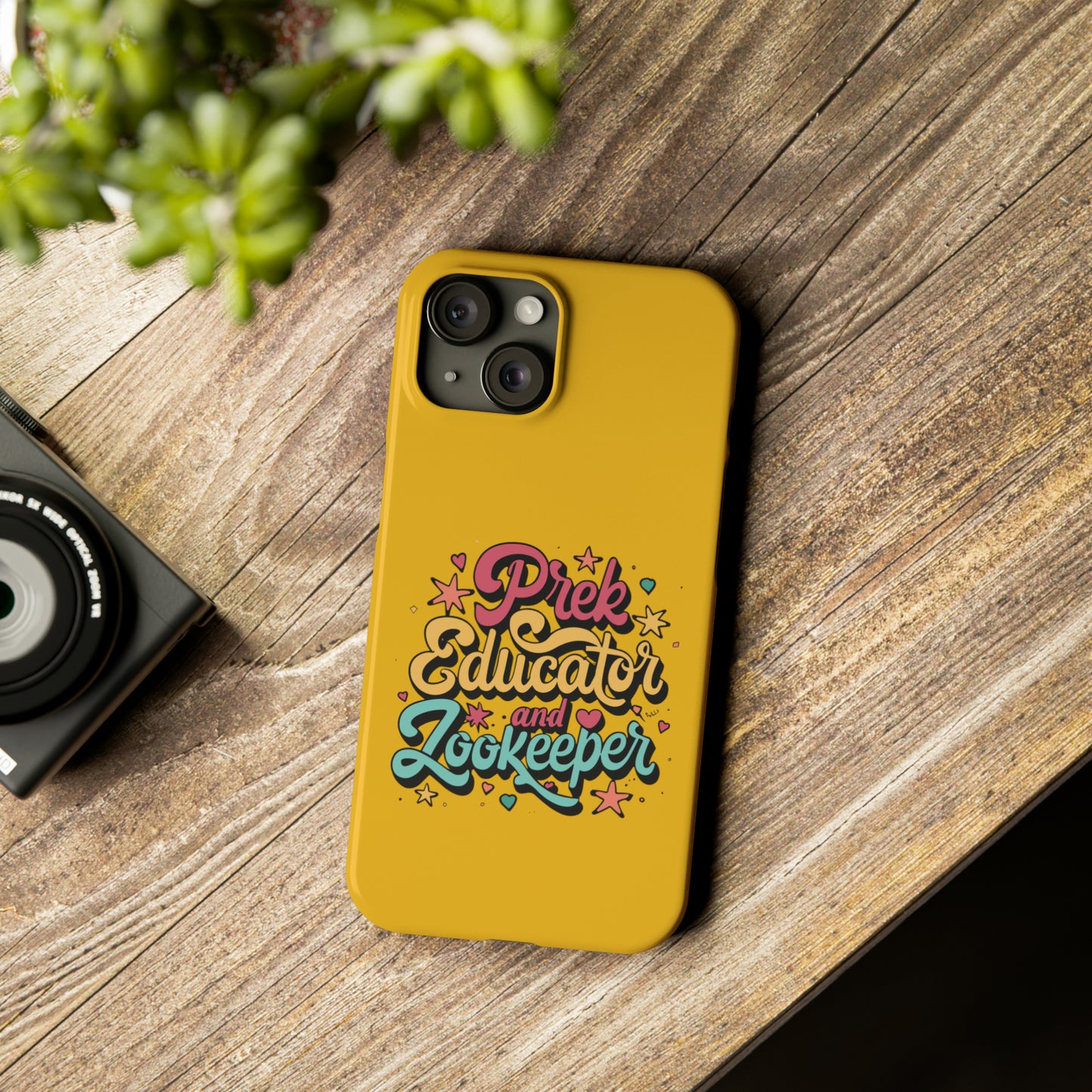 PreK Teacher Slim Phone Case - "PreK Educator and Zookeeper"