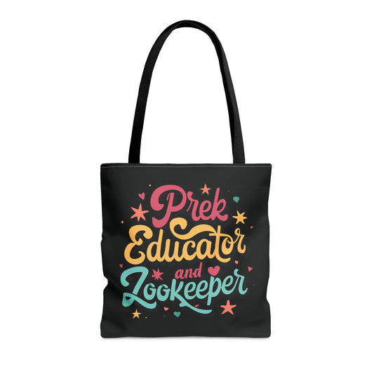 PreK Teacher Tote Bag -"PreK Educator and Zookeeper"