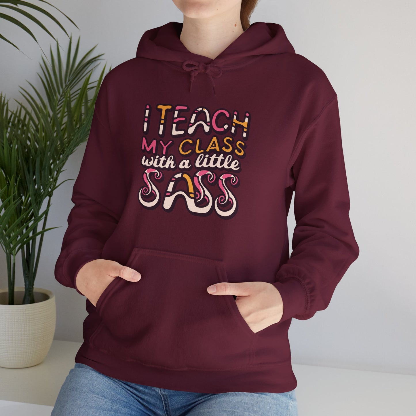 Teacher Hoodie - "I Teach My Class With a Little Sass"