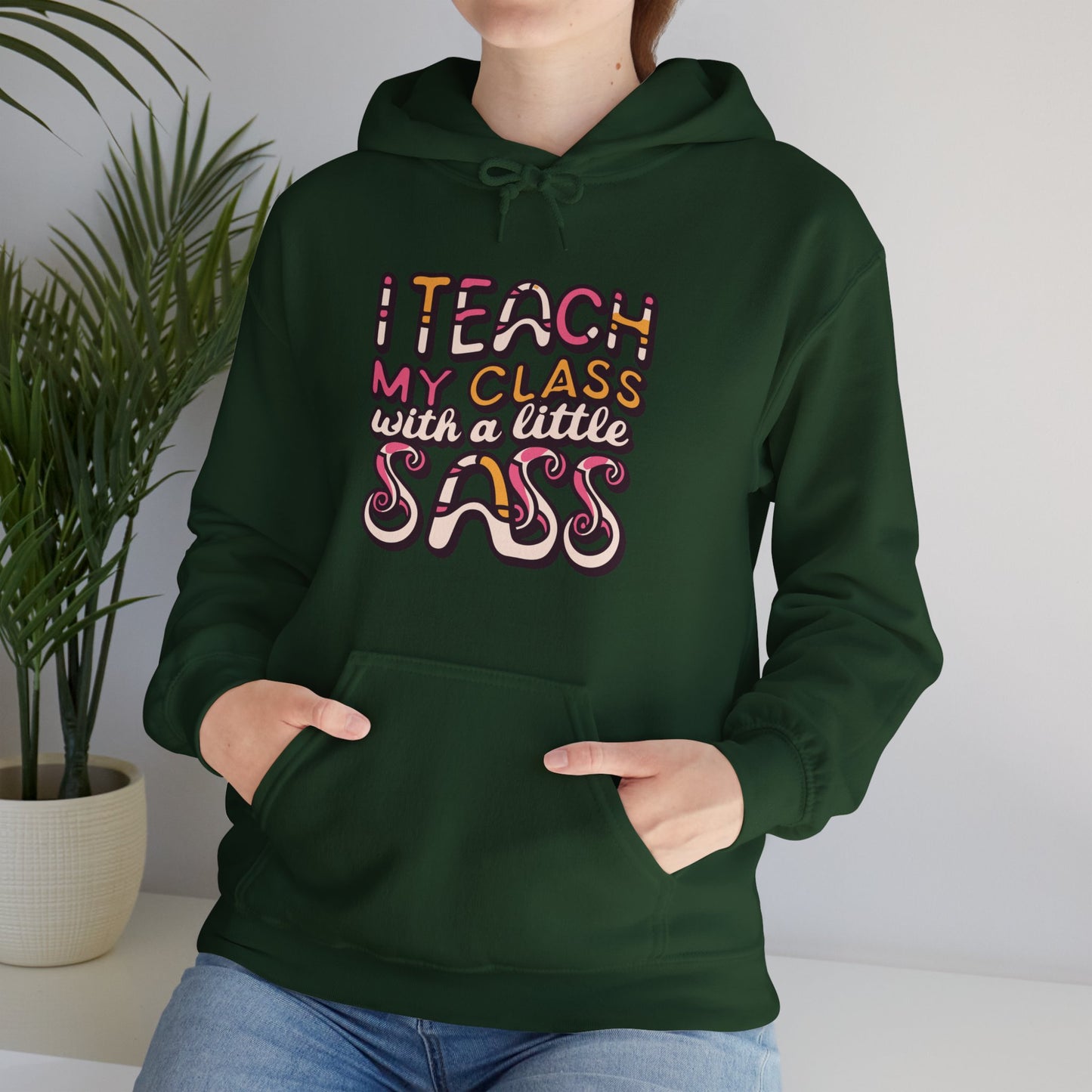 Teacher Hoodie - "I Teach My Class With a Little Sass"