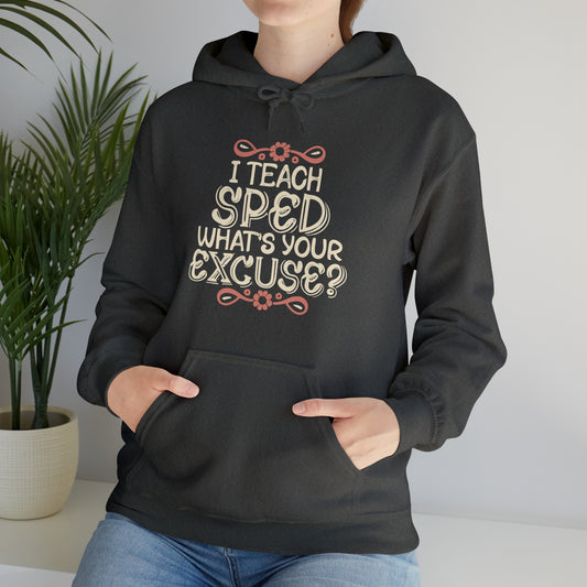 Special Ed Teacher Hoodie - "I Teach SPED - What's Your Excuse"